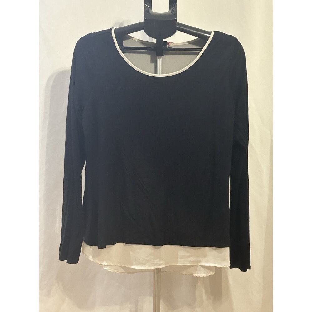 NWT Cynthia Rowley Black/White Blouse Women's size L